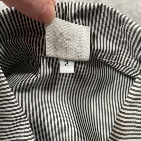 Planet Lauren G Shirt Sz 2 10-14 Artist Smock Tunic Lagenlook Flowy Striped Flaw - Picture 5 of 13